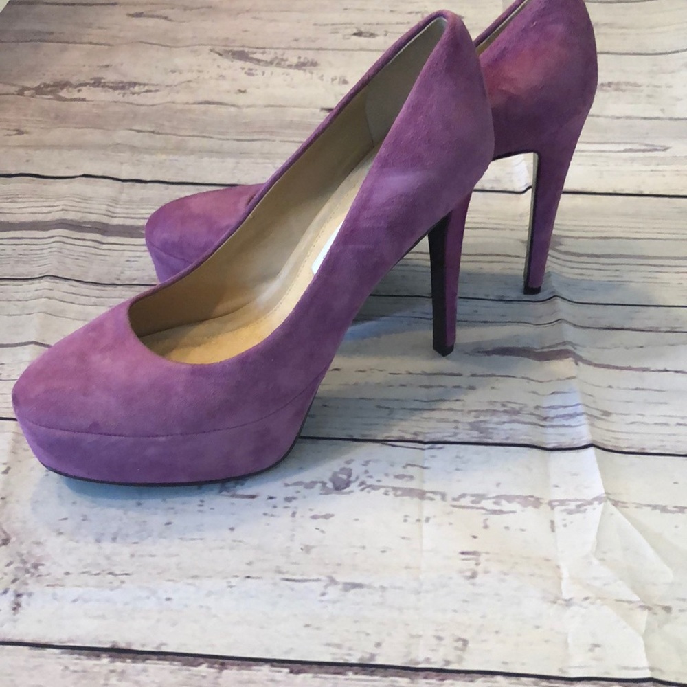 Diane Von Furstenberg Purple Platform Heels
